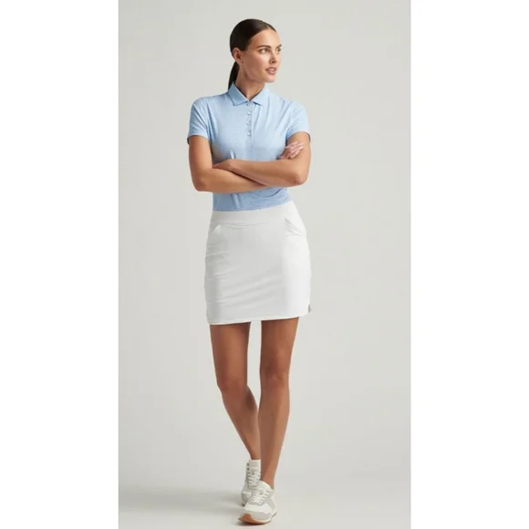 NWT Women's Peter Millar White Performance Golf Skort Size M - Picture 3 of 6